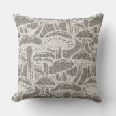 Mushroom story pattern throw pillow クッション (正面)