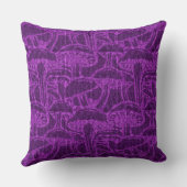Mushroom story pattern throw pillow クッション (裏面)
