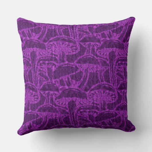 Mushroom story pattern throw pillow クッション (裏面)