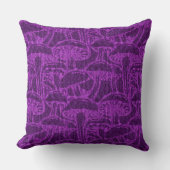 Mushroom story pattern throw pillow クッション (正面)