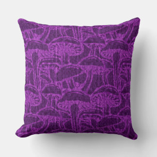 Mushroom story pattern throw pillow クッション
