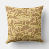 Mushroom story pattern throw pillow クッション (裏面)