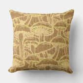 Mushroom story pattern throw pillow クッション (正面)