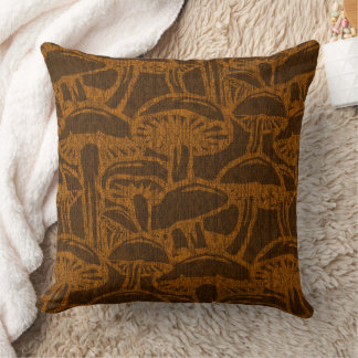 Mushroom story pattern throw pillow クッション
