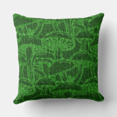 Mushroom story pattern throw pillow クッション (裏面)