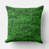 Mushroom story pattern throw pillow クッション (正面)