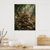 Mushroom Toad Forest Glow ポスター (キッチン)