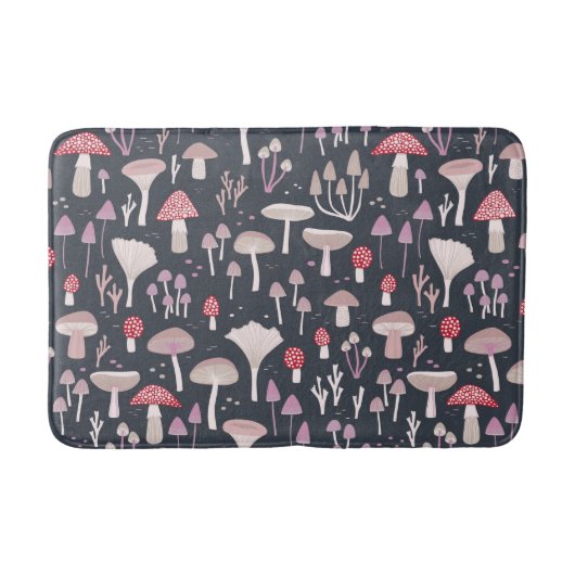Mushroom Toadstool Fungi バスマット (正面)