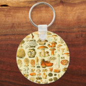 Mushroom Vintage Toadstool Antique Illustration キーホルダー (正面)