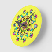 mushroom wall clock ラウンド壁時計 (傾斜)