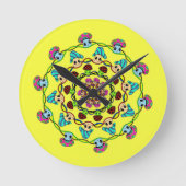 mushroom wall clock ラウンド壁時計 (正面)