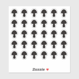 Mushroom Wedding Place Card Food Meal Menu Choice シール