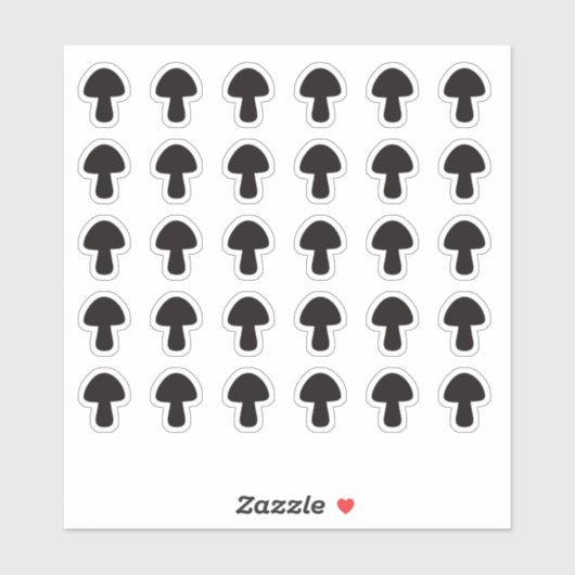 Mushroom Wedding Place Card Food Meal Menu Choice シール (シート)