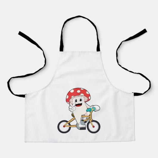 Mushroom with Bicycle.PNG エプロン (正面)
