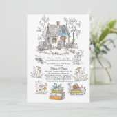 Mushroom Woodland Baby Shower 招待状 (スタンド正面)