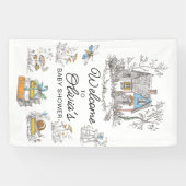 Mushroom Woodland Baby Shower Welcome  横断幕 (横)