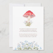 Mushroom Woodland Forest Whimsical Baby Shower 招待状 (裏面)