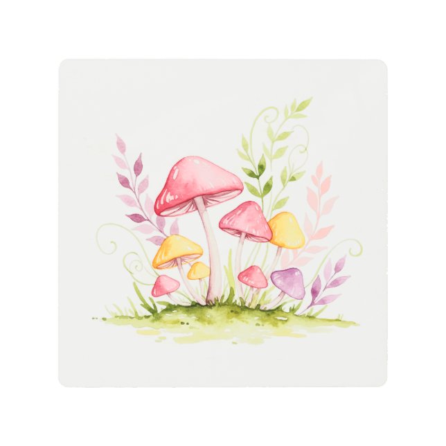 Mushrooms メタルプリント (正面)