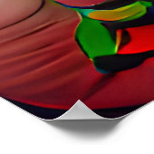 Mushrooms and fairies cartoon artwork   poster ポスター (角)