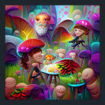Mushrooms and fairies cartoon artwork   poster ポスター<br><div class="desc">You love digital art. And we love digital art too. Show us your support with these products. Your friends and family will appreciate the reminder that they're loved and appreciated,  and you'll feel better knowing you supported a local artist.</div>