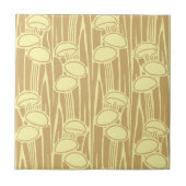 Mushrooms And Grass Pattern タイル (正面)