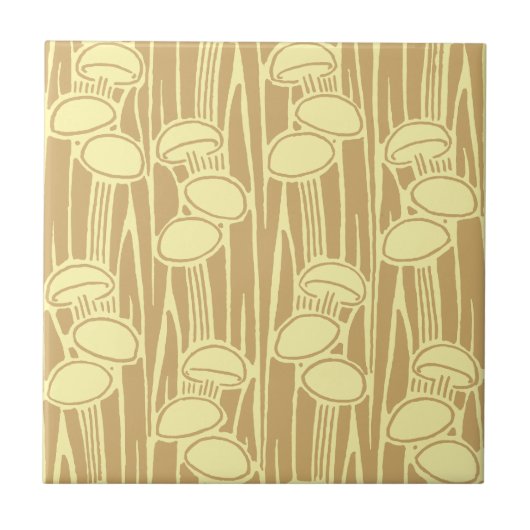 Mushrooms And Grass Pattern タイル (正面)