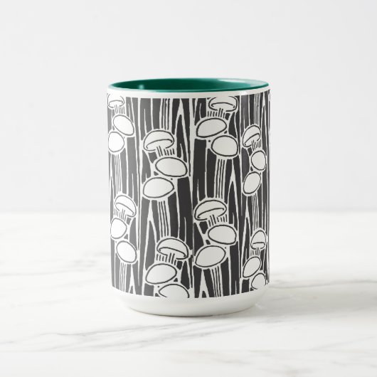 Mushrooms And Grass Pattern マグカップ (中央)