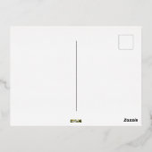 Mushrooms and Moons Teal Blue Fairycore 箔シーズンポストカード (裏面)