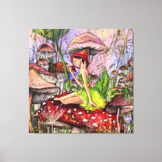 Mushrooms Fantasy Canvas Print キャンバスプリント (正面)