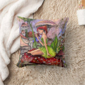 Mushrooms Fantasy Throw Pillow クッション (ブランケット)