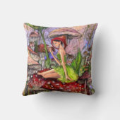Mushrooms Fantasy Throw Pillow クッション (裏面)