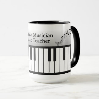 Musi-Cats Piano Keyboard - Customize Name & Title マグカップ