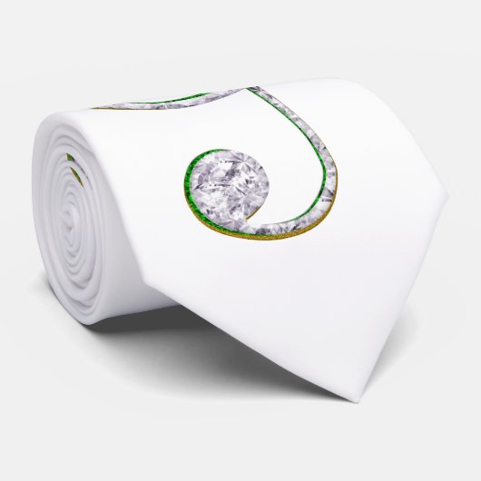 MUSICエメラルドとダイヤモンドトレブルクレフ、 音符記号 ネクタイ (ロール)