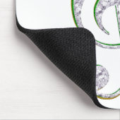 MUSICエメラルドとダイヤモンドトレブルクレフ、 音符記号 マウスパッド (コーナー)