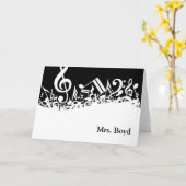 MUSIC先生のカスタマイズ可能なノートカード カード (黄色い花)