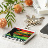 Music2-Premium Squareキーチェーン キーホルダー (側面)