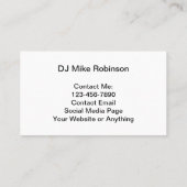 Music クール DJ名刺 名刺 (裏面)