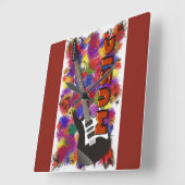 Music スクエア壁時計 (傾斜)