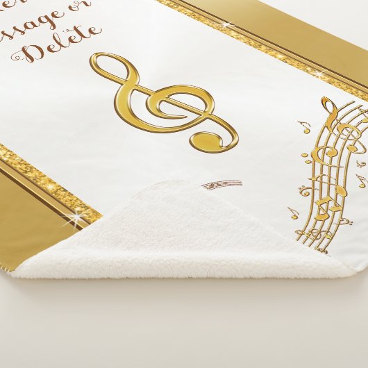 Music パーソナライズされた Note Branet, Cozy Sherpa シェルパブランケット (3/4)