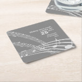 MUSIC モダン NOTES 25th SILVER Anniversary スクエアペーパーコースター (アングル)