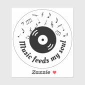 Music 食べ物を与え My Soul Vinyl Album シール (シート)