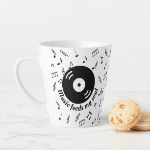 Music 食べ物を与え My Soul Vinyl Album 2 カフェラテマグ