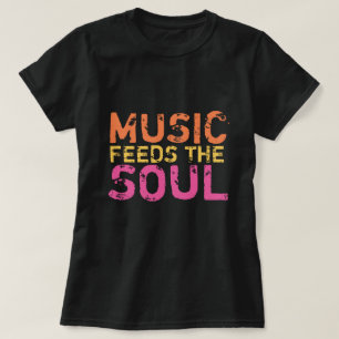 Music 食べ物を与え The Soul (Orange, Yellow, Pink) Tシャツ