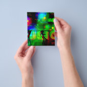 music-163256明るいネオンライトカラーミュージックダンシ チラシ (手)