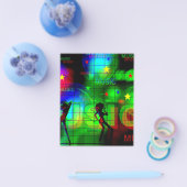 music-163256明るいネオンライトカラーミュージックダンシ チラシ (シングル)