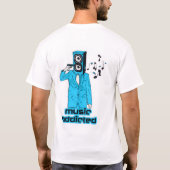 Music Addicted Graphic T-Shirt – Trendy White Tee  Tシャツ (裏面)