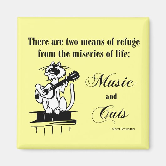 Music and Cats 2 - Schweitzer引用文 マグネット (正面)