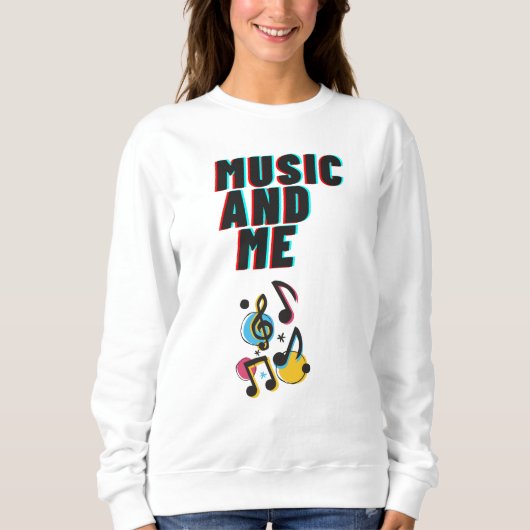 Music and Me white sweatshirt スウェットシャツ (正面)