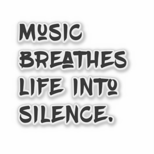 Music and Silence シール (正面)
