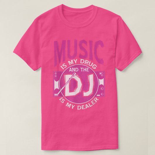 Music And The DJ Turntables Diskjockes  Tシャツ (デザイン正面)